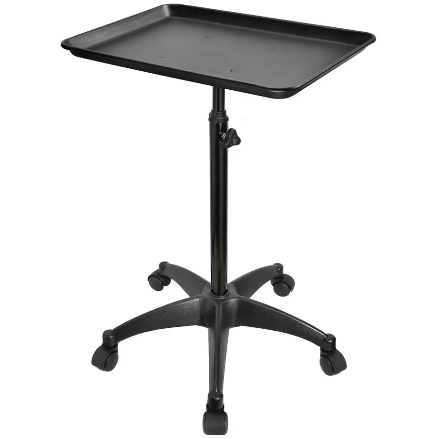 

Salon Rolling Tray, Premium Aluminum Tattoo Tray Rolling Cart, Height Adjustable Styling Tray, Service Storage Tray Trolley for