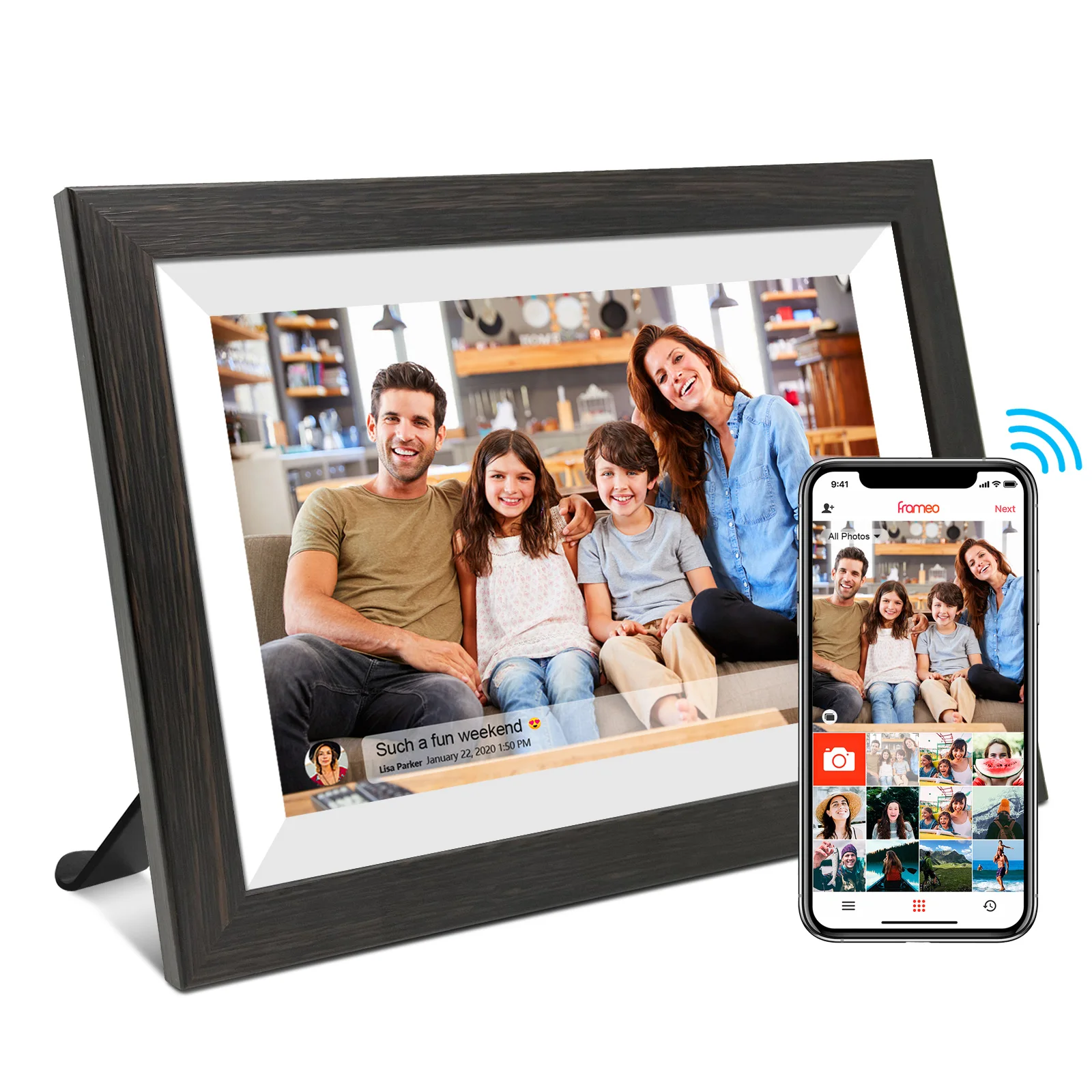 Frameo NO 1 Oem Manufacturer Hot Sell Christmas/Birthday/wedding Gift Touch Screen Frameo WiFi Digital Photo Picture Frames