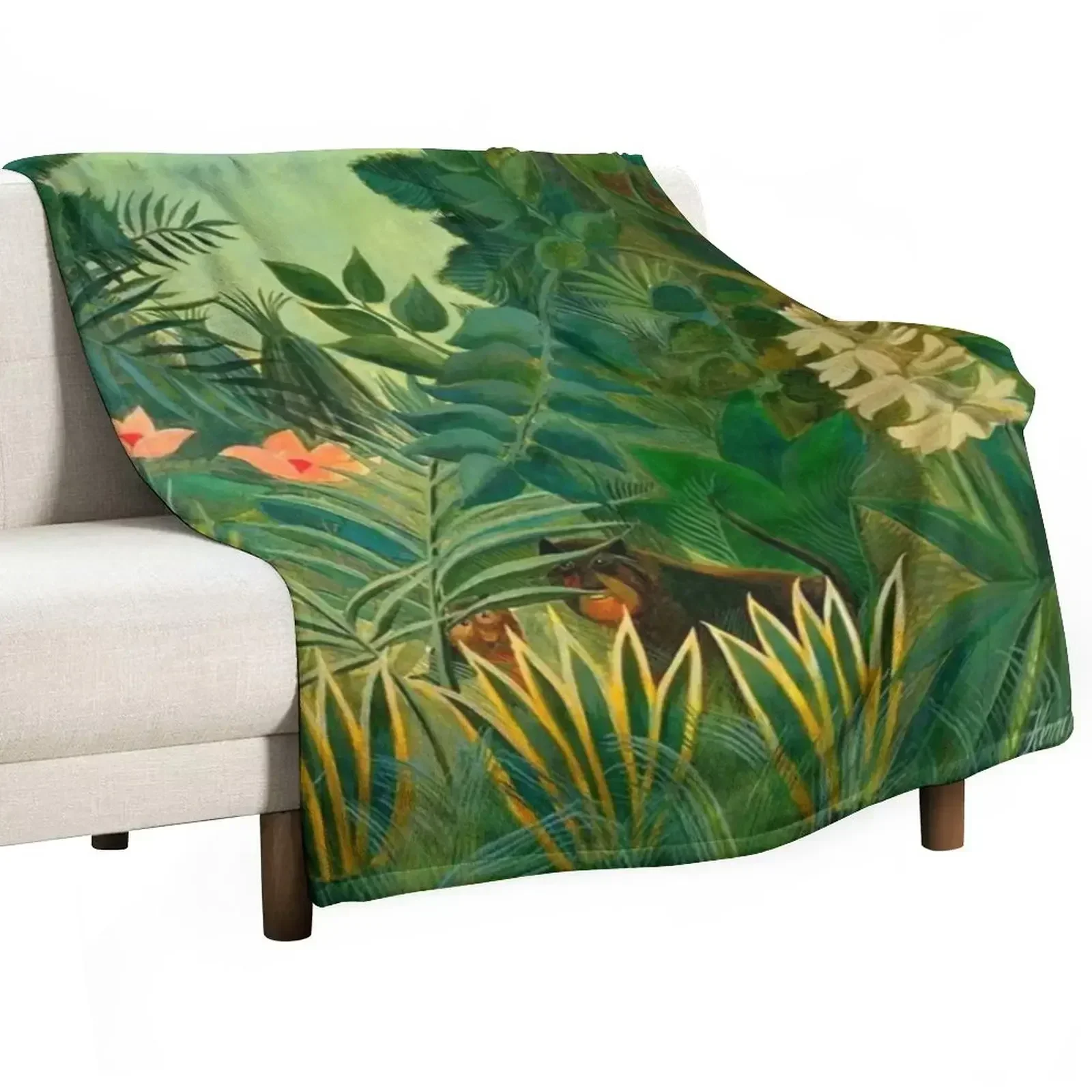 The Equatorial Jungle - henri rousseau Throw Blanket Vintage Luxury Thicken for babies Blankets