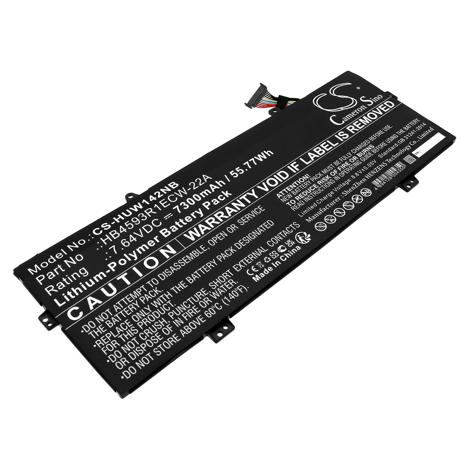 

CS Replacement Battery For Huawei MateBook 14 2020, MateBook 14 2020 Intel, MateBook 14 KelvinL-WFH9B, MateBook X Pro 2021, M