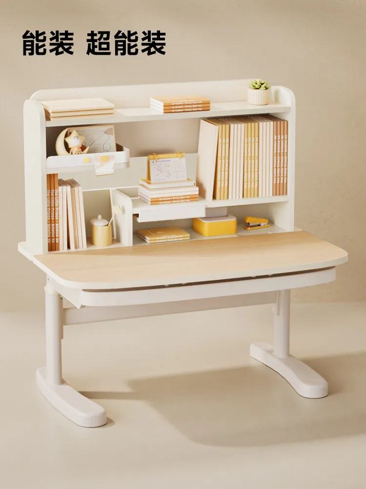 Children Study Desk with Height Adjustable Multifunction Homework Student Desk Kids Writing Workstation