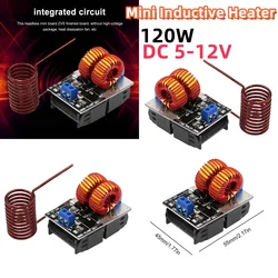 120W Mini grzejnik indukcyjny płyta grzewcza DC 5-12V napięcie wejściowe grzejnik indukcyjny wysokiej częstotliwości duża moc Flyback sterownik grzejnik