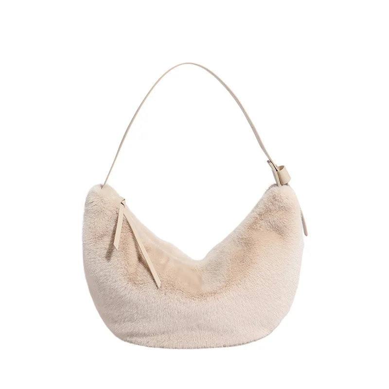 

Fluffy Crossbody Bag for Women Furry Dumpling Shoulder Bag Fashion Fuzzy Purse