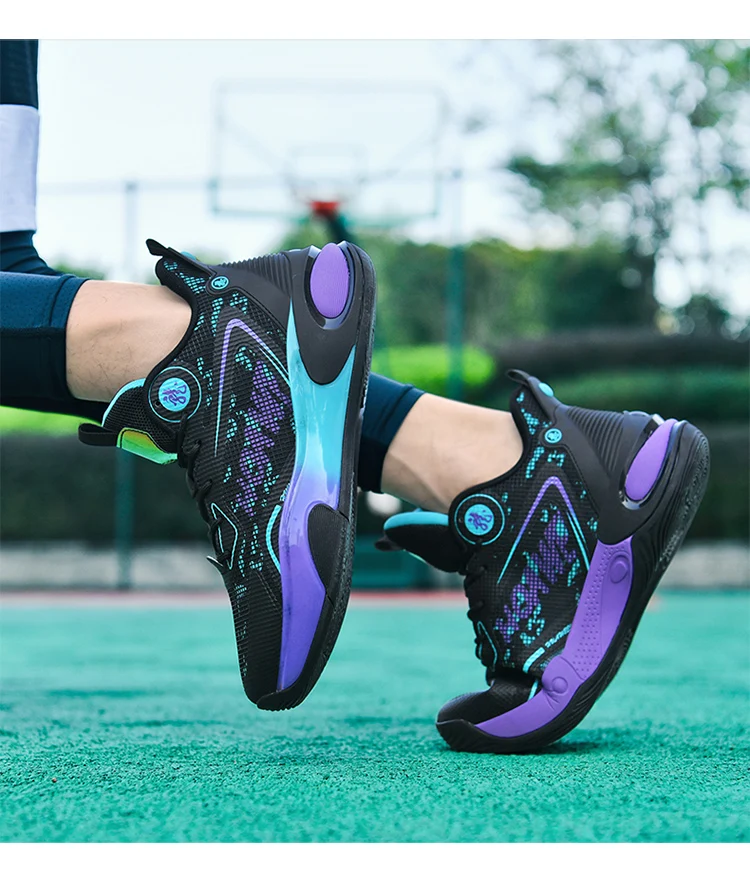 Men's Leisure Outdoor Sports 2025 Practical Basketball Shoes Trend Soft and Comfortable Non-Slip and Wear-Resistant Outsole.