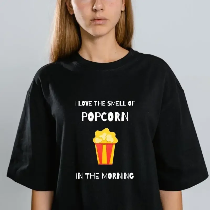 I Love The Smell of Popcorn in The Morning t-shirt, Film Fans Tee, Go to movie theater t-shirt, Eat Popcorn, Cinema, Movie Night