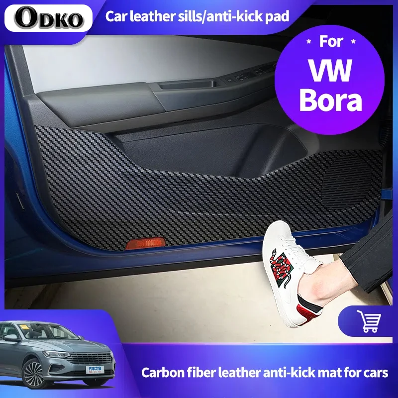

Стайлинг двери автомобиля, противоударная накладка, кожаная защитная пленка с боковым краем, наклейки для Volkswagen Bora 2019-2020, аксессуары