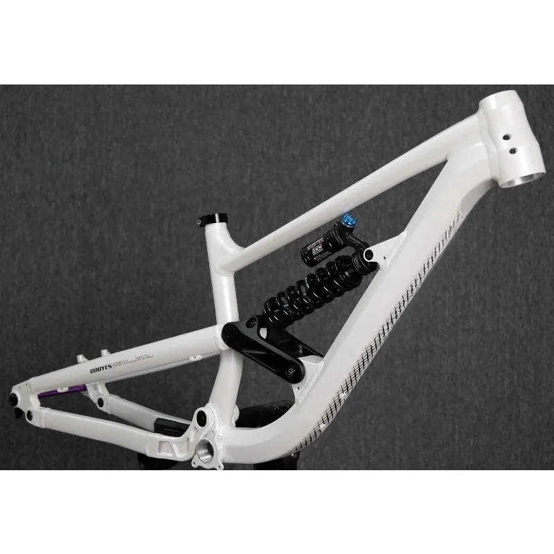 Pearl White Gen4 CY8 Full Suspension MTB Frame Boost Hub Enduro Downhill Soft Tail Bike Frame Fit 27.5/29 Inch Wheel
