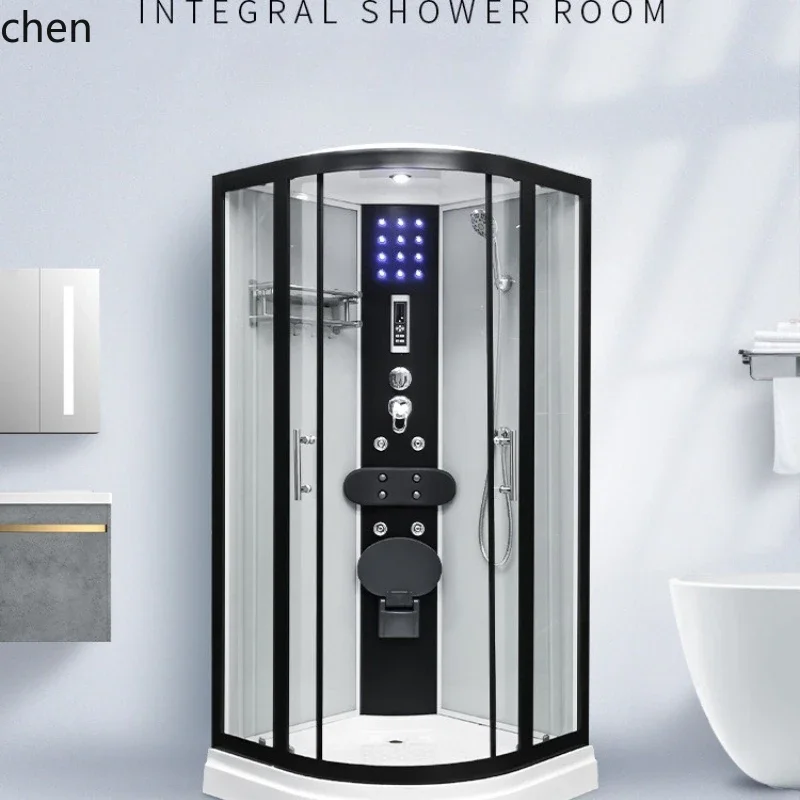 X6-3  Integrated Shower Enclosure with Fan-Shaped Base, Dry and Wet Separation, Enclosed Type