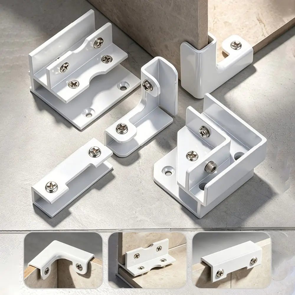 Aluminum Alloy Adjustable Support Leg Bracket Heavy Duty White Glass Tile Fixing Clip Rust Resistant Waterproof Tile Holder