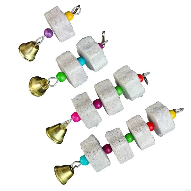 MOLC Bird Molar Toy Molar Stone Parrot Grinding Stone Bird Cage Toy Parakeet Chinchilla Molar Bird Cage Accessories