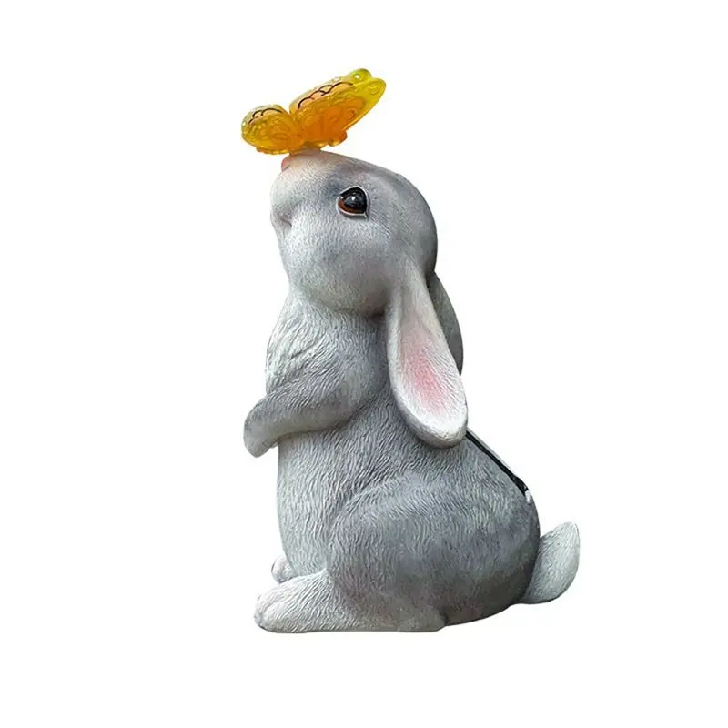 A84X-Garden Outdoor Decor - In With Solar Butterfly Light For Bunny Lovers Garden Family