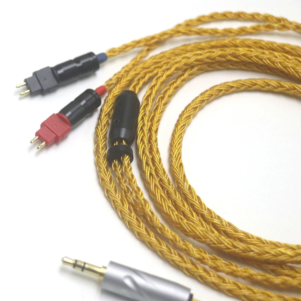 16 Core 24k Gold Plated Upgrade 4.4mm 6.5 xlr 3.5 stereo Earphone Cable For Sennheiser HD580 HD600 HD650 hd545 hd565 hd535
