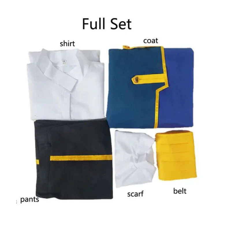 Anime Beauty Beast Prince Cosplay Costume Blue Coat Shirt Pants Accessories Full Set Beast Role Play Suit Halloween Party