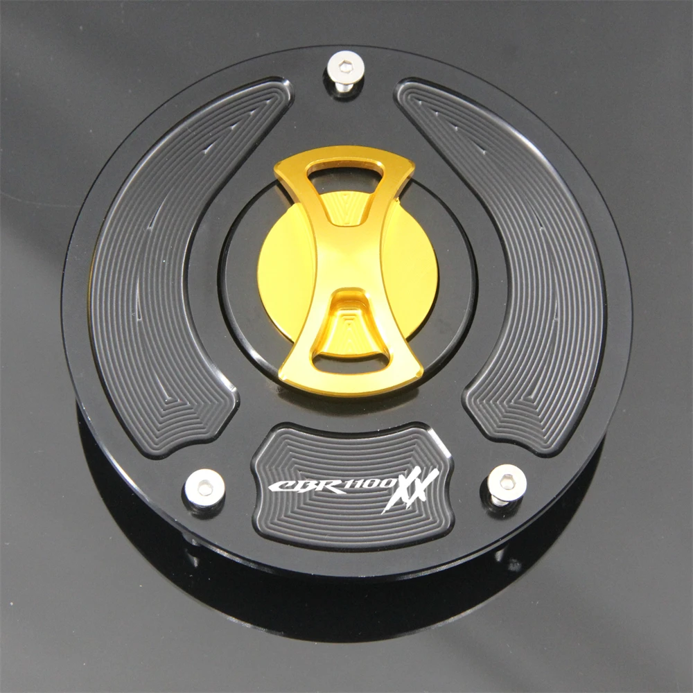 Keyless Motorcycle Fuel Gas Tank cap Cover For Honda CBR1100XX Blackbird /Super 1996-2007(..2002 2003 2004 2005 2006 CBR1100 XX