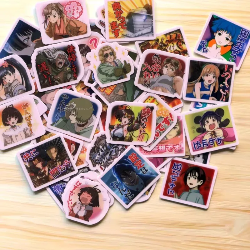 40pcs/pack A Samurai's Promise / Kabaneri Of The Iron Fortress: The Battle Of Unato 2-3cm waterproof sticker