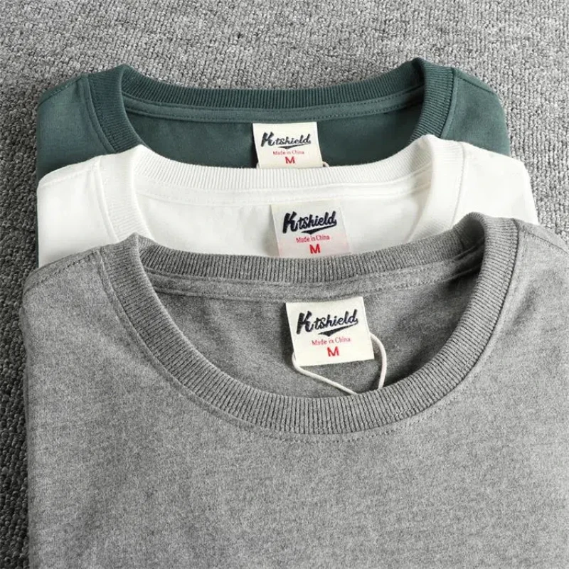 تي شيرت صيفي جديد 100% قطن بأكمام قصيرة من الصوف المغسول بتصميم كلاسيكي للرجال والنساء نصف كم #5