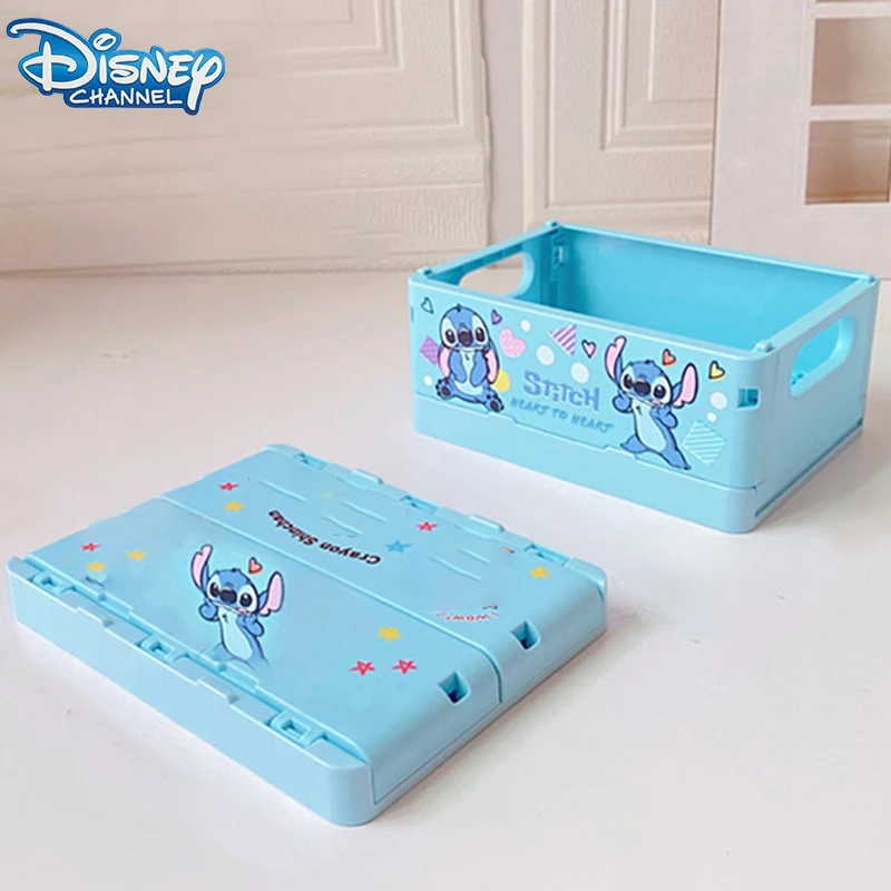 

Disney Stitch Desktop Storage Box DIY Cute Party Gift Cartoon Mickey Mouse Foldable Mini Storage Box Birthday