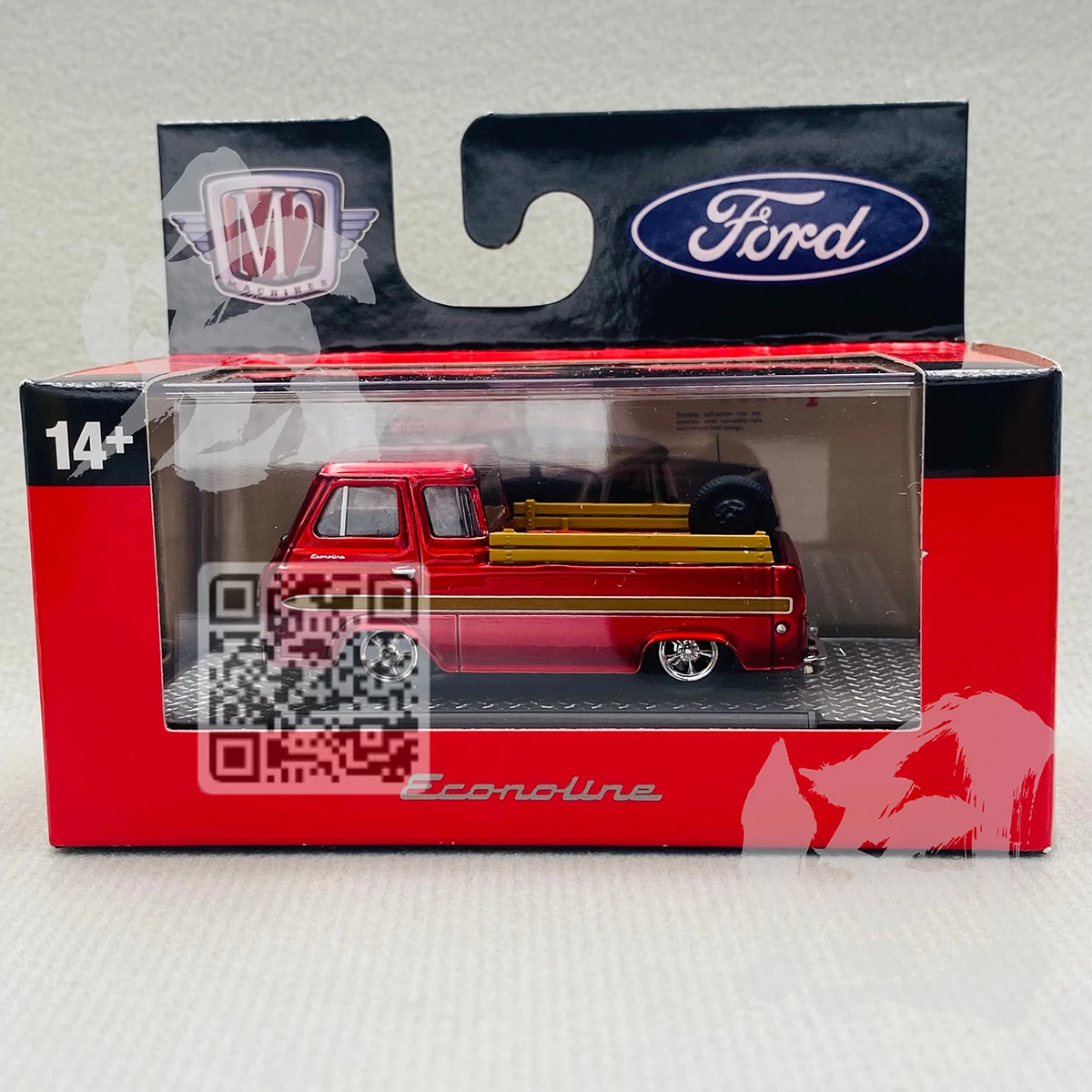 Máquinas M2 escala 1:64 aleación fundida 1964 Ford Econoline camión juguetes coches modelo clásicos regalos para adultos recuerdo pantalla estática