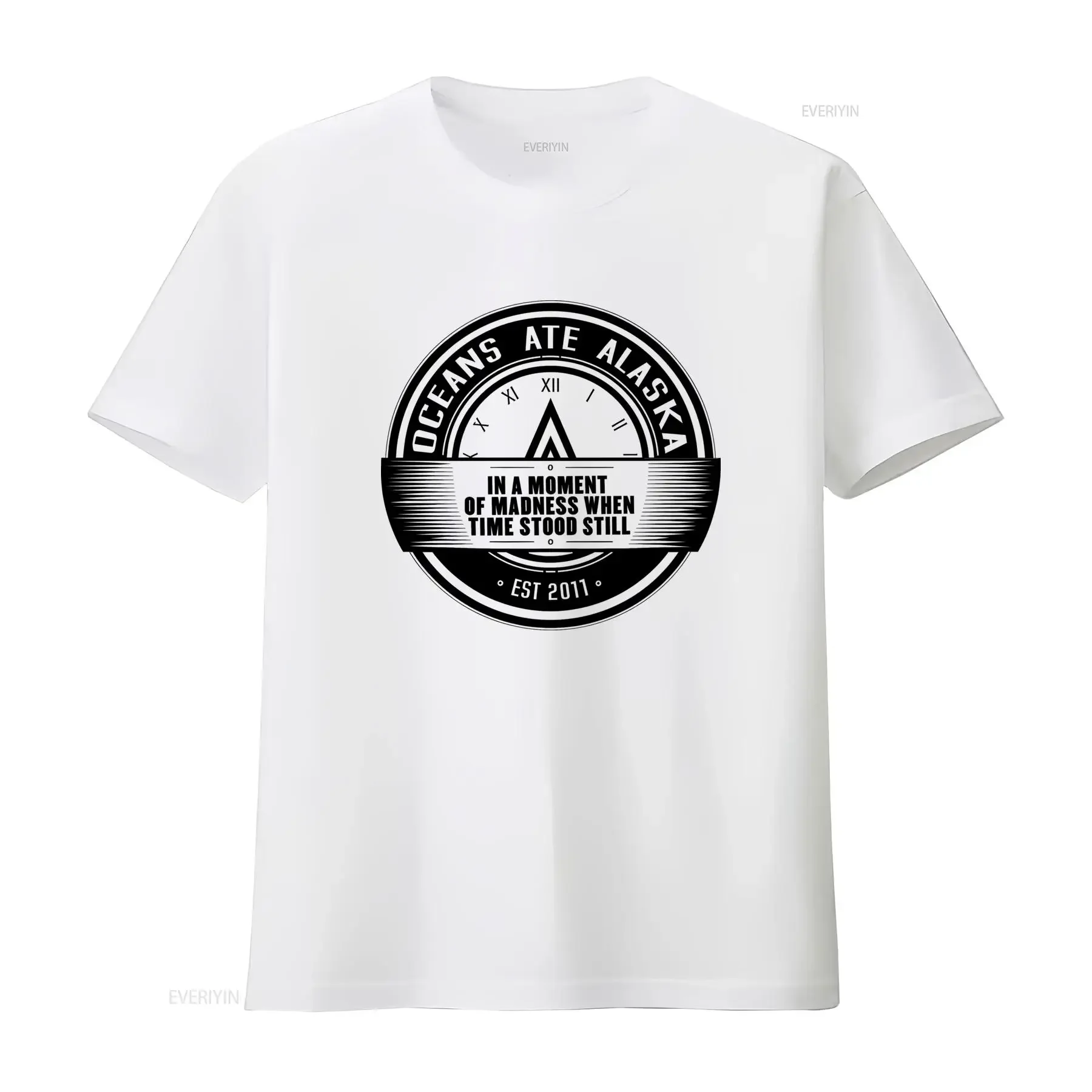 Oceans Ate Alaska Mens T Shirt Vintage Clock Face Logo In A Moment Of Madness 2011 Est Design vintage Washed Versatile