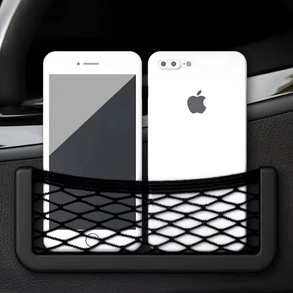 Car Storage Bag Nets Adhesive Auto Seat Organizer Door Side Net Pocket Multifunction 15-20cm Resilient Car Styling Storage Nets