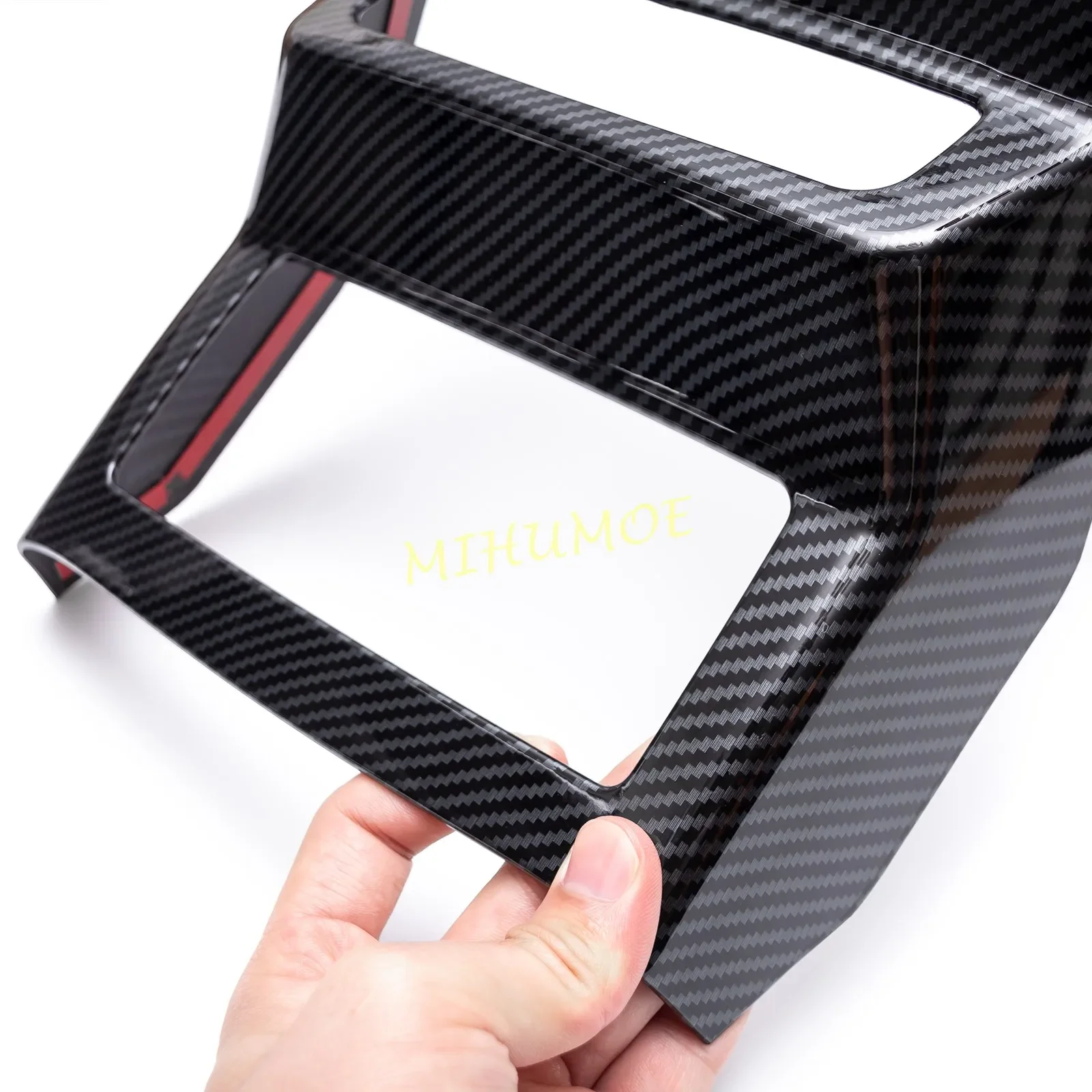 Carbon Fiber Car Rear Armrest Box Air Vent Cover Trim For 2017-2024 Audi Q5 FY SQ5 Sportback 2023 2022 2021 2020 2019 2018