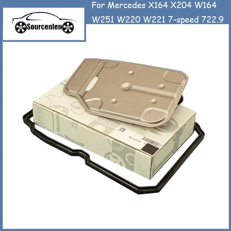 Transmission Filter+Gasket for Mercedes X164 X204 W164 W251 W220 W221 7-speed 722.9 OEM A89 2222772000 2202710380