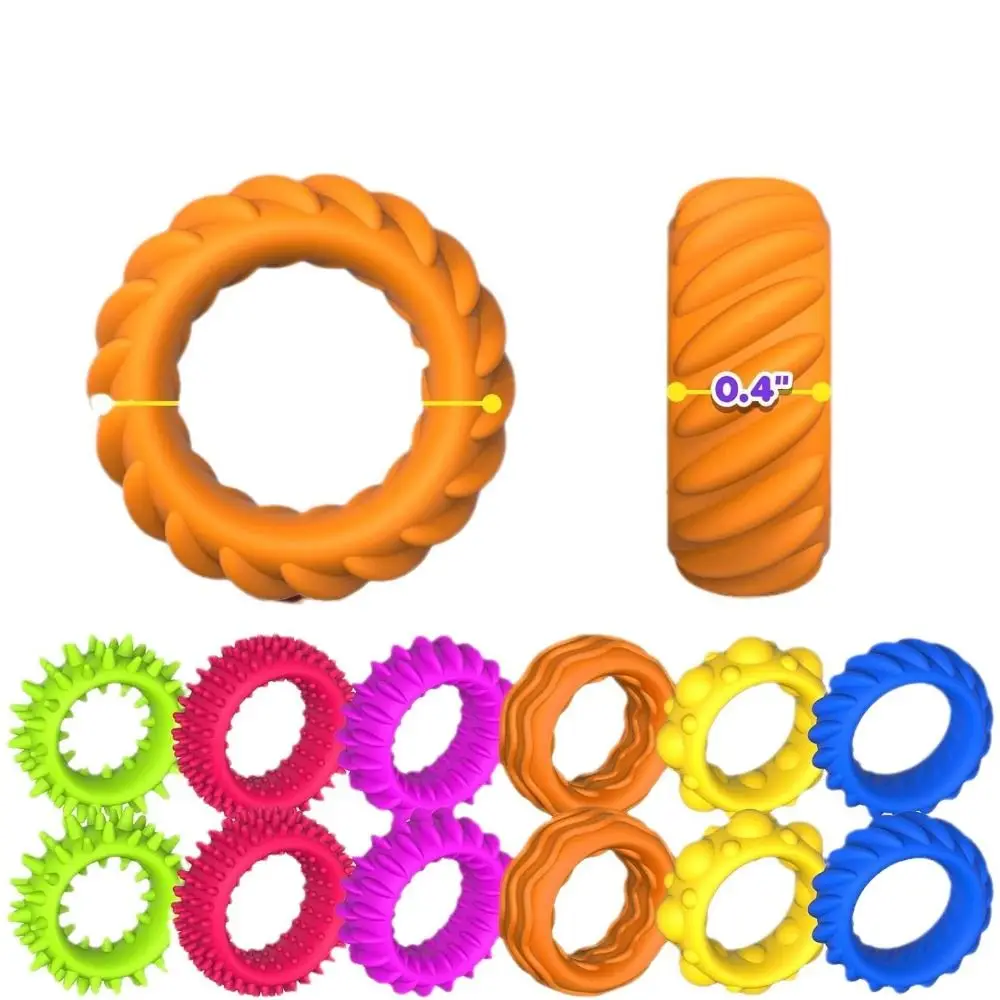 With Tips Sensory Fidget Rings Stretchable Enhancing Attention Silent Decompressors Rings Unique Silicone Silicone Sensory Ring