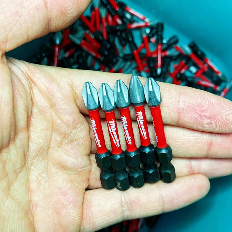Milwaukee Original PH2 50MM Drill Bits Electric Screwdriver Fixed Punching Hole High Hardness Batch Header Tool Attachments 2Pcs
