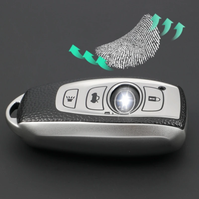 Leather Key Case Fob For Subaru Legacy Impreza Forester XV BRZ WRX Levorg Keyless Remote Key Cover Shell 2017 2018 2019