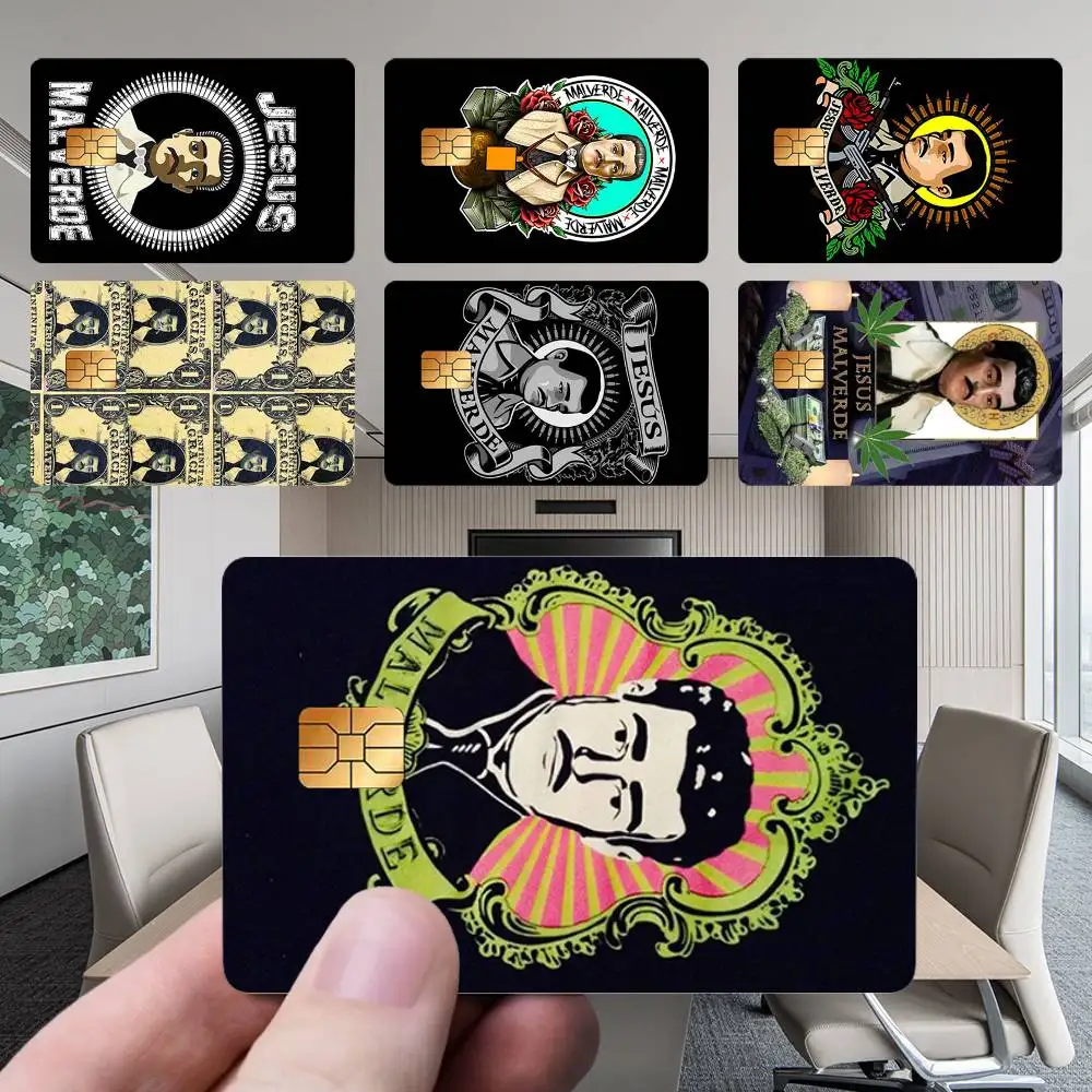 

Jesus M-Malverdes Card Stickers New Cartoon Card Debit Bank Charge Card Bus Metro Waterproof Sticker Decal Decoration