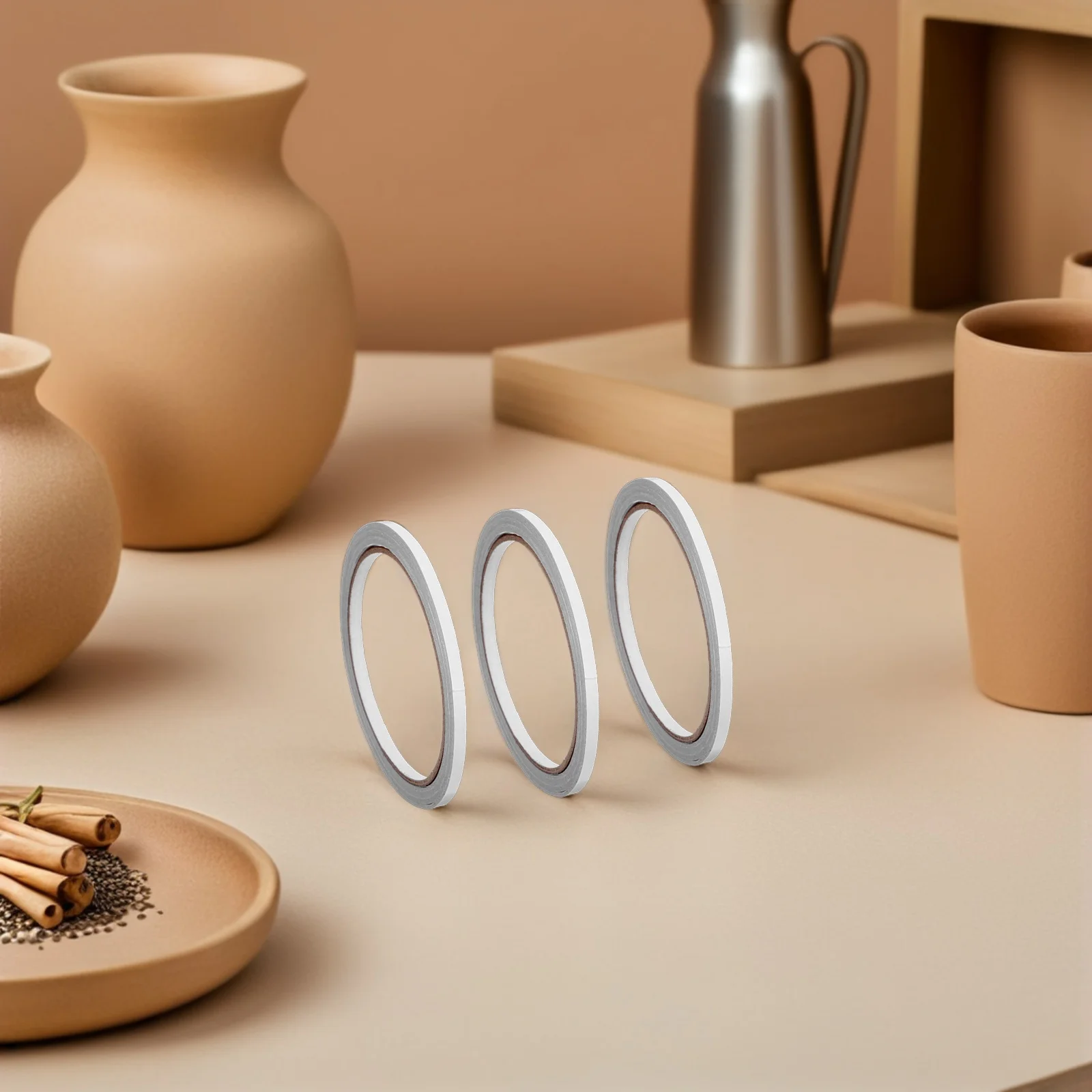 

5Pcs 1200x0.5cm Double-Sided Adhesive Tape Reliable Stickiness No Residue for School Projects Artwork Display Stationery