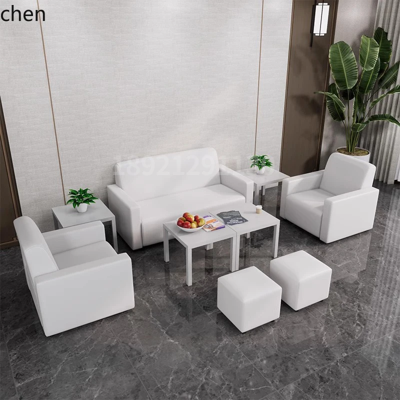 

QZT backrest sofa single reception room meeting meeting coffee table combination
