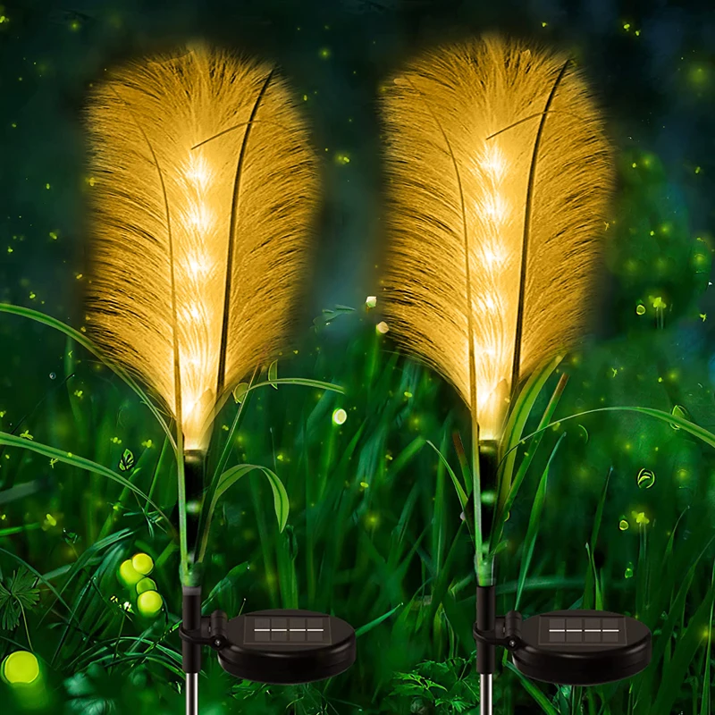 

Solar Reed Garden Lights Waterproof Outdoor Lawn Pathway Decoration Solar Power Lights For Patio Driveway Yard Walkway