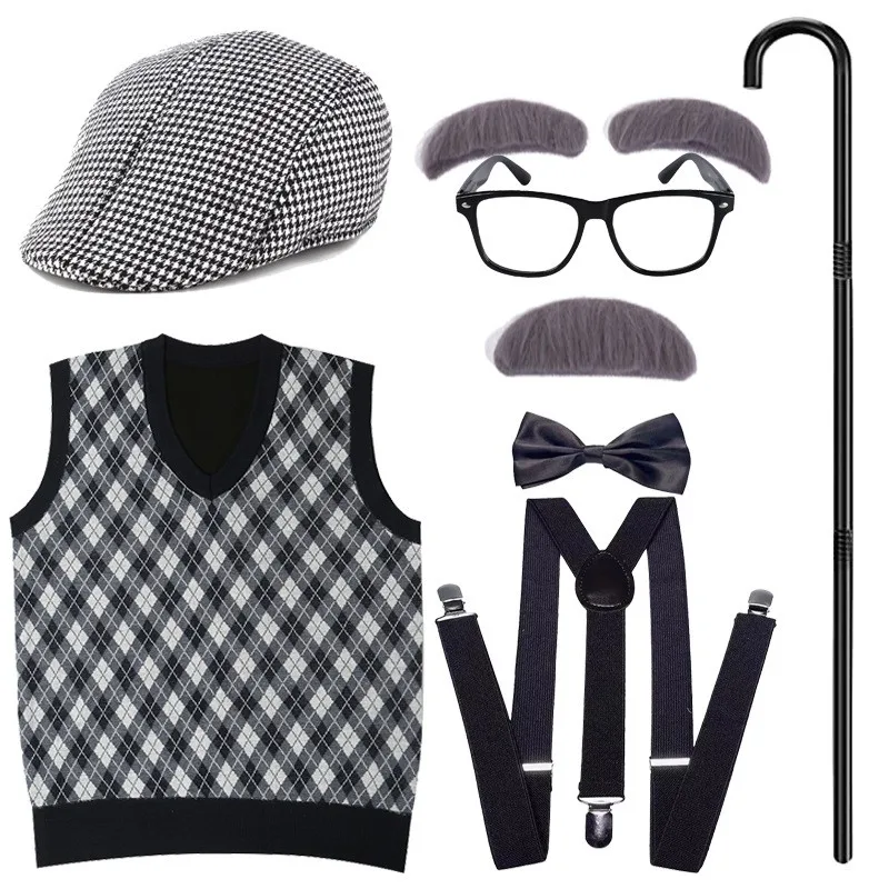 مجموعة أزياء الهالوين آندبا آندما مع سترة اللحية، ملابس الأطفال Dr up COS ly Props