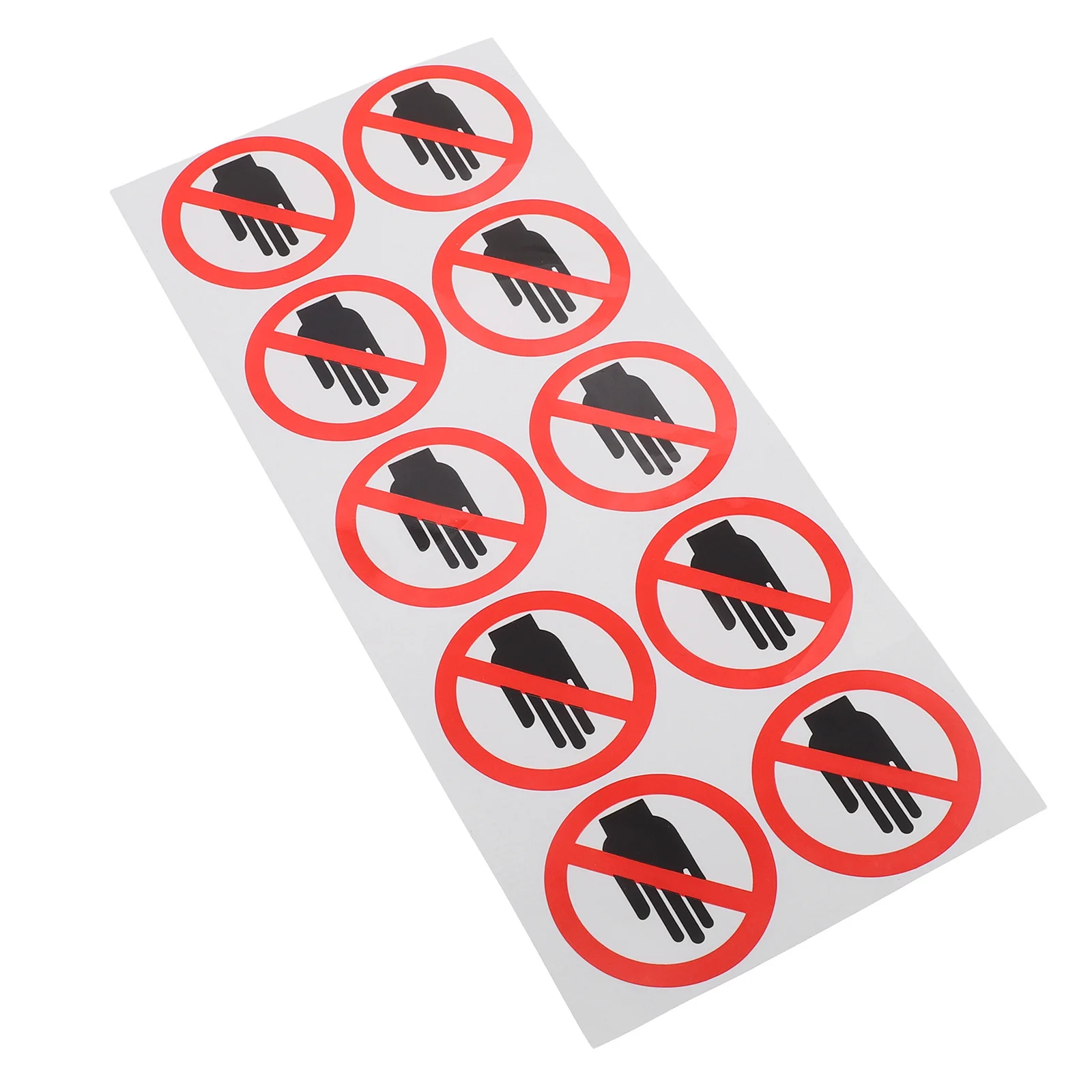 Waterproof Do Not Touch Warning Sign Stickers Safety Stickers for Home Factory Warehouse Laboratory Furniture Appliances