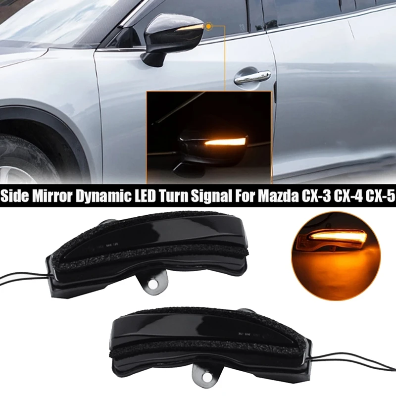 Car Dynamic LED Turn Signal Light Rearview Mirror Light Indicator For Mazda CX-3 CX3 CX-4 CX4 CX-5 CX5 KE 2016-2018