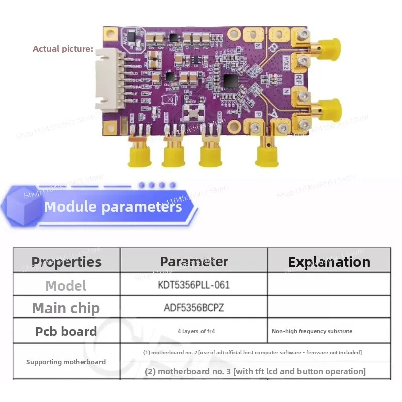 ADF5356 PLL Frequency Synthesizer 54MHz-13.6GHz, Sweep Function Signal Source for RF Test & Lab Equipment
