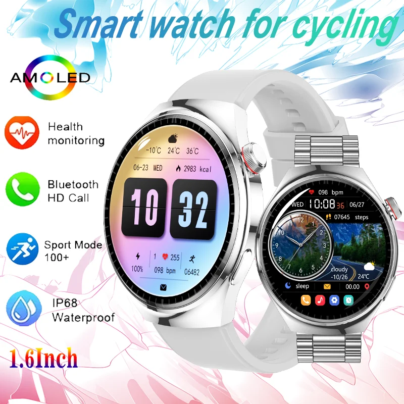 

Smart Watch Gift NFC GPS IP 68 Fitness Tracking 1.6inch Voice Assistant Compass Bluetooth DIY Faces Sport Smartwatch for cycling