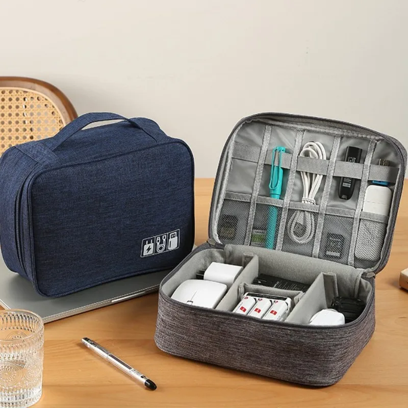 Digital storage bag large capacity portable waterproof anti-fall multifunctional storage bag data cable charger storage bag