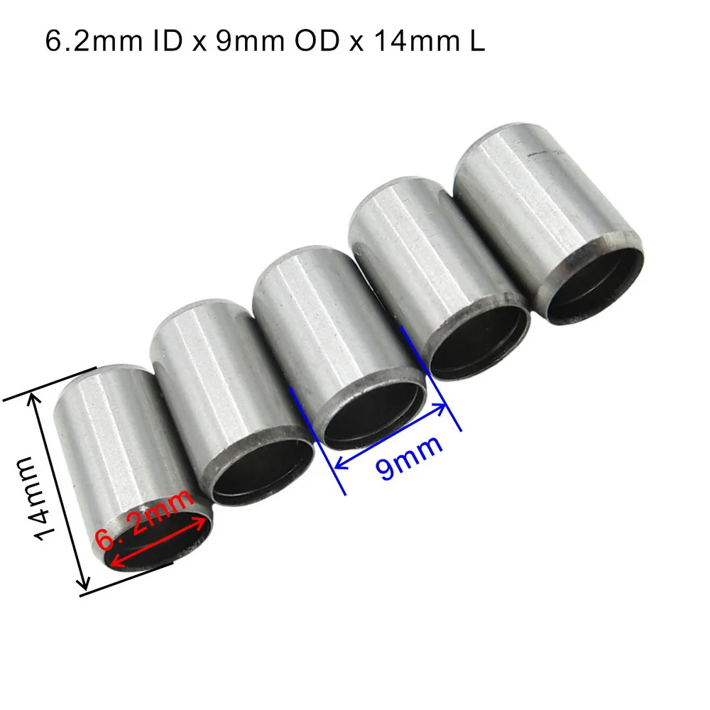 

5pcs Motorbike Cylindrical Locating Dowel Pin 6.2x9x14mm Engine Dowel Pin Cylinder Head Dowel Pin Engines Steel