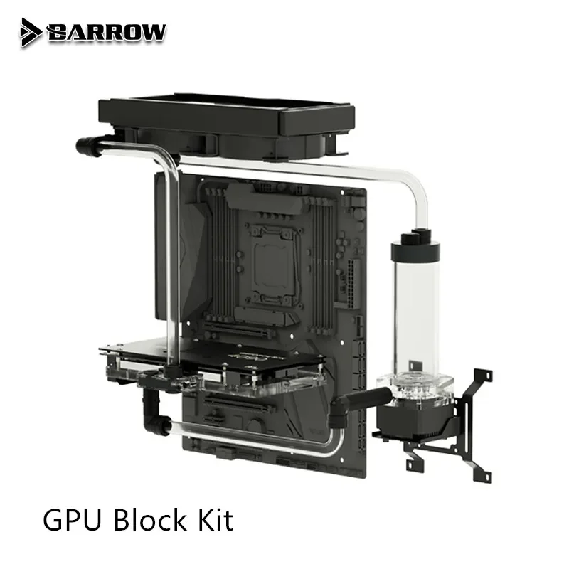 Barrow Kit kustom pendingin air, Kit pompa waduk Radiator sistem pendingin untuk komputer CPU dan GPU