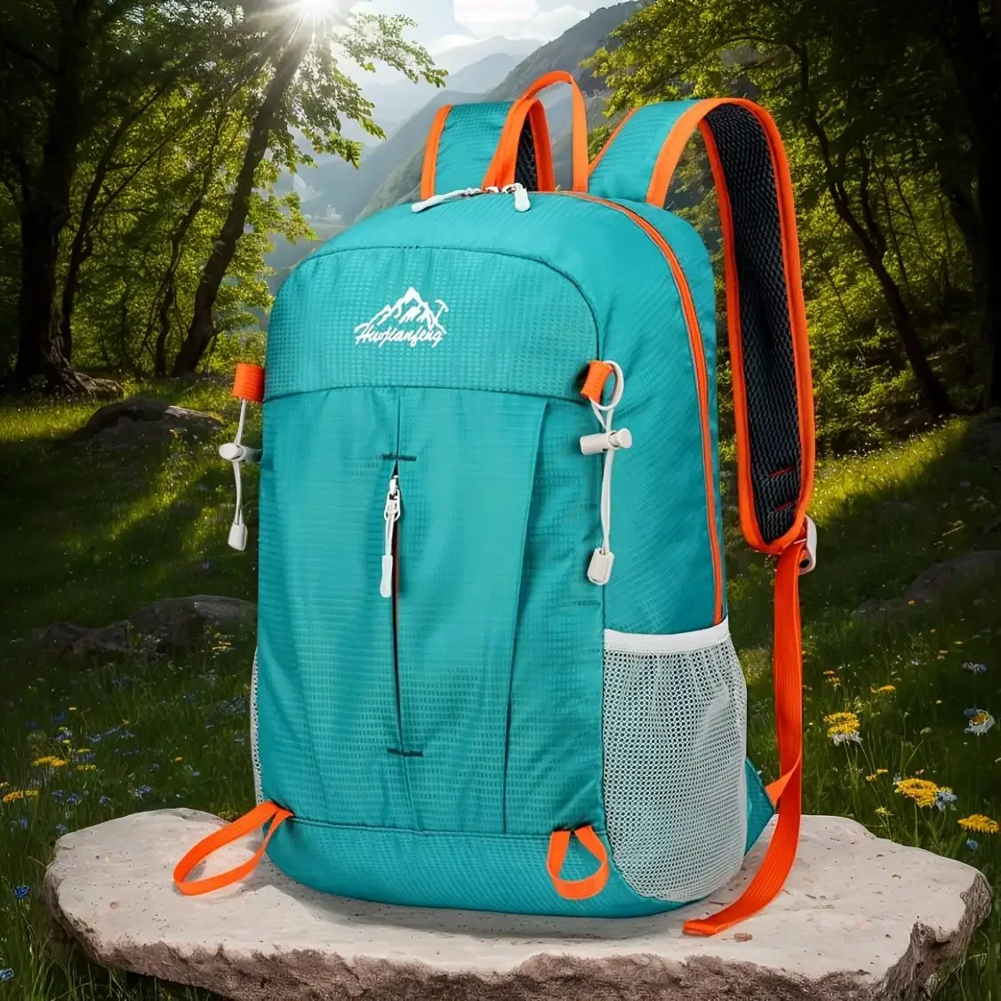 30L Lightweight Foldable Backpack for Outdoor Hiking Commuting Large Capacity Travel Bag with Detachable Compartments Material