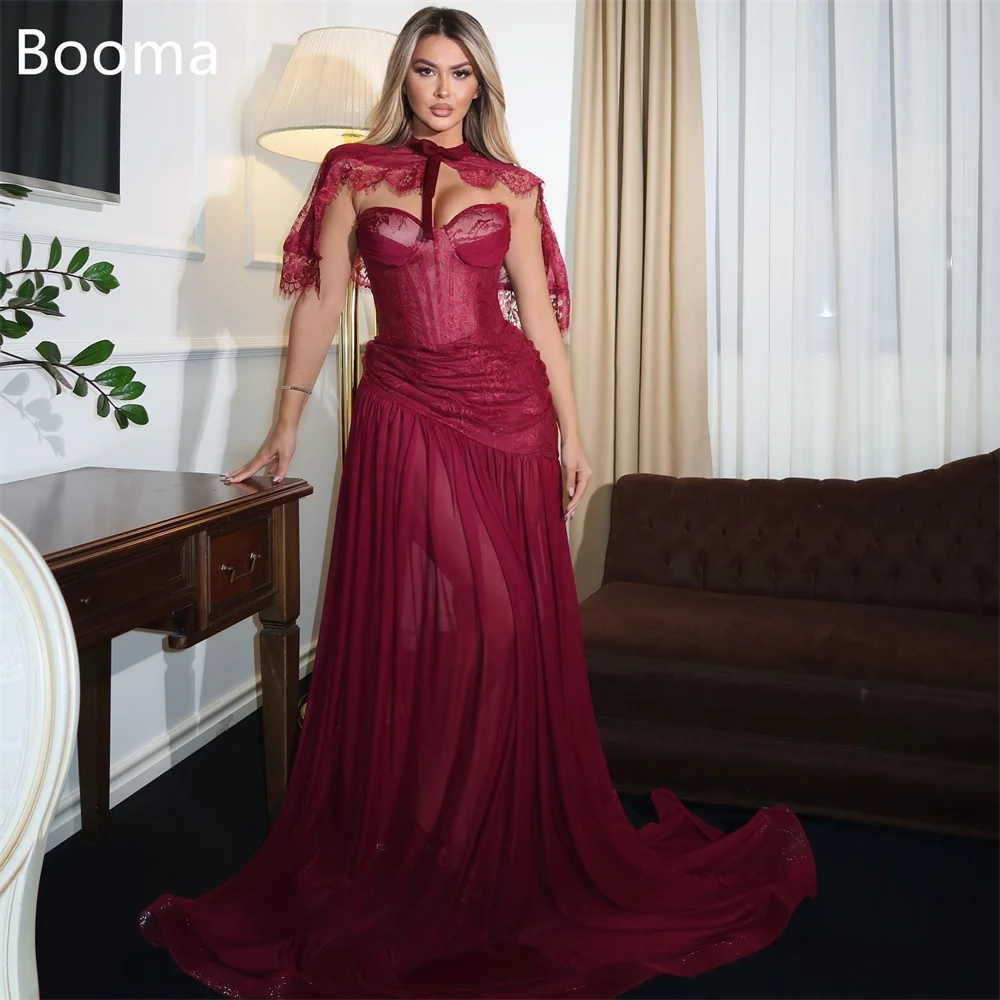 

Booma Simple A-Line Strapless Long Lace Dresses Formal Party Gowns for Women Sleeveless Prom Gown Customize 2025 Saudi Arabia