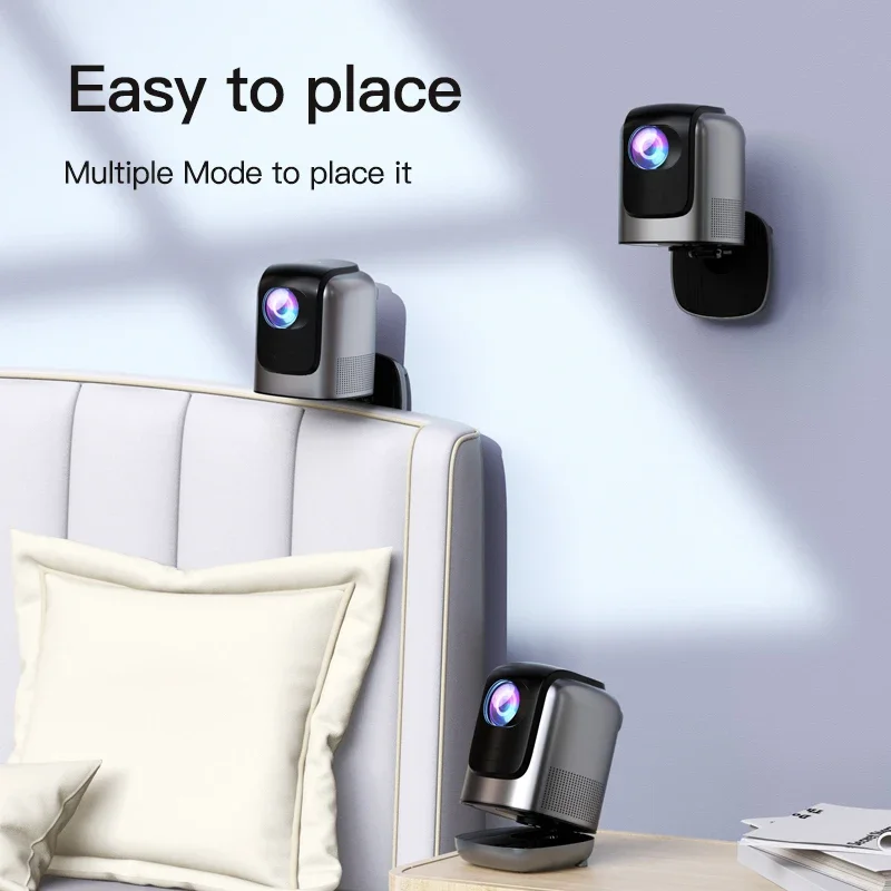 New Design Smart Projector 4K Small Home Office Interactive Wall Projector Game Room Projector with Invisible Bracket