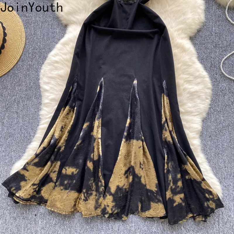 Korean Vestido Femme Vintage Sequin Embroidery Dresses Tunic Temperament Robe Femme Short Sleeve Black Summer Dress for Women