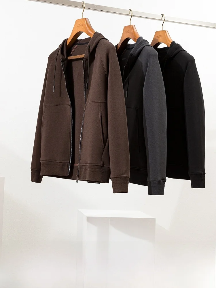 

ChuanXie Men's Casual Hoodie Sweatirt And Pants Set Stand Fit Long Sve Youth Trend Autumn Season Regular Length