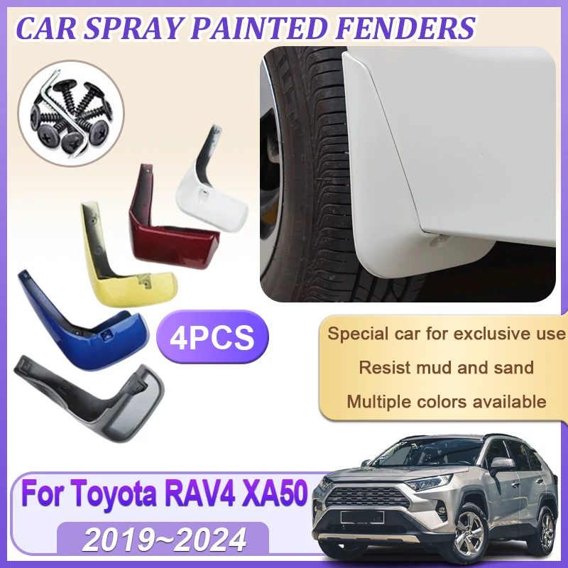 

Car Fender For Toyota RAV4 XA50 Accessories 2019~2024 Baking Paint Anti-fouling Mudguard Mud Flap Guard Splash Flap Auto MudFlap