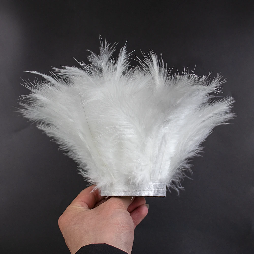 Real Fur FeatherCuff Snap on Long Sleeve Ostrich Feather Cuffs Wristband with Feathers Fashion Snap Bracelet Satin Shirt Elegant