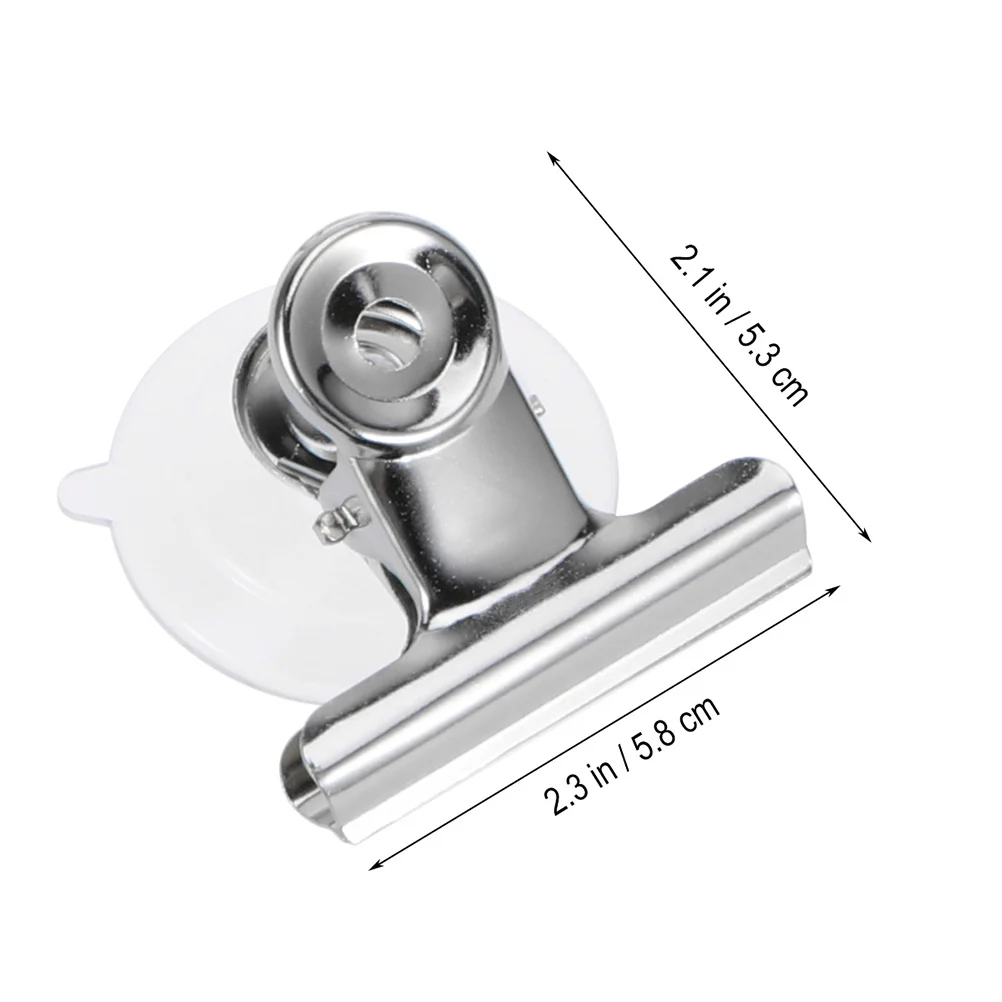 Clips de ventosa de alta resistencia, Clip de Metal inoxidable para el hogar, cocina, ventana, almacenamiento y decoración, Clips de ventosa, 5 uds.