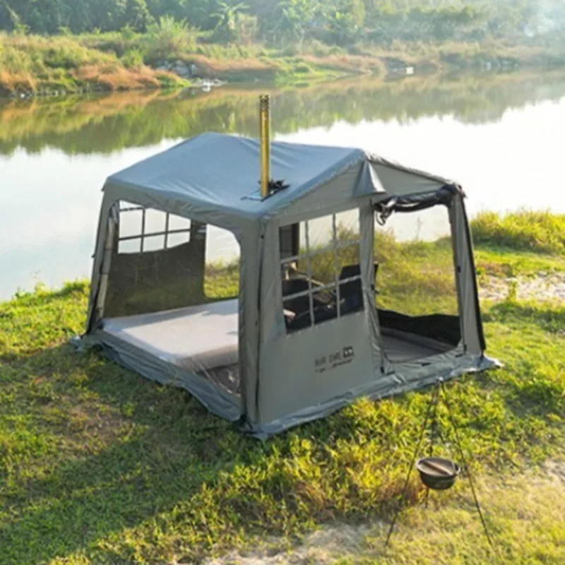 

Автоматическая надувная палатка с солнцезащитным козырьком, портативная просторная непромокаемая мягкая палатка для кемпинга, семейное снаряжение для кемпинга на ночь